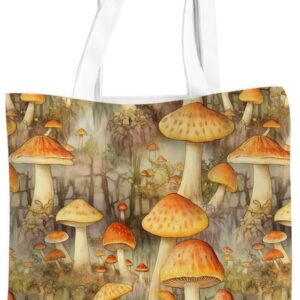 Tote Bag- Brown Mushrooms