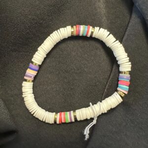 Bracelet - Beaded Heishi White