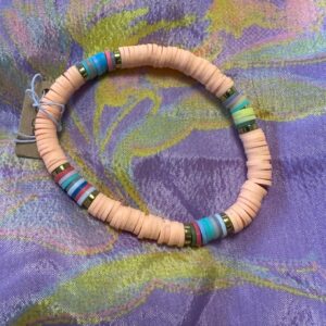 Bracelet - Beaded Heishi peach