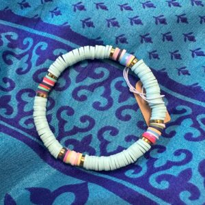 Bracelet - Beaded Heishi light blue