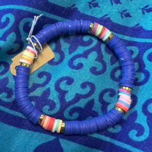 Bracelet - Beaded Heishi Blue