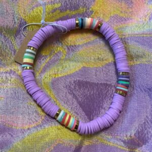 Bracelet - Beaded Heishi lavender