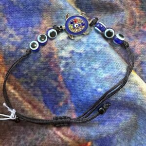 LB - evil eye turtle charm bracelet