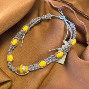 LB - orange bead rope bracelet