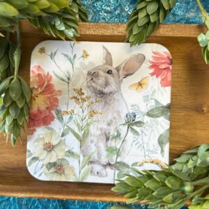 Coaster - Bunny with Flowers