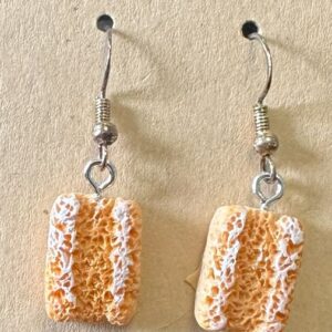 Sage & Hobbs -  Rectangular loaf bread earrings