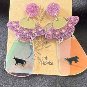 Sage & Hobbs - UFO Cow Earrings