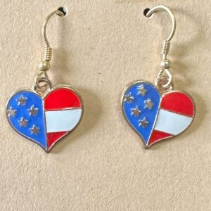 Sage & Hobbs - Patriotic Heart Earrings